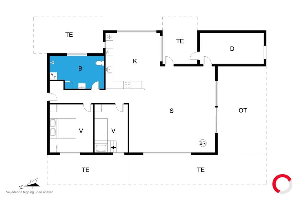 Indretning 1-19 Sommerhus 40537, Pøt Strandby 12, DK - 7130 Juelsminde