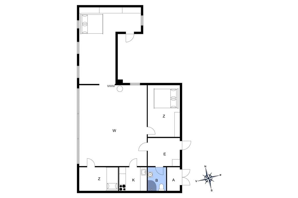 Indretning 1-17 Sommerhus 10053, Rævevej 3, DK - 4500 Nykøbing Sj