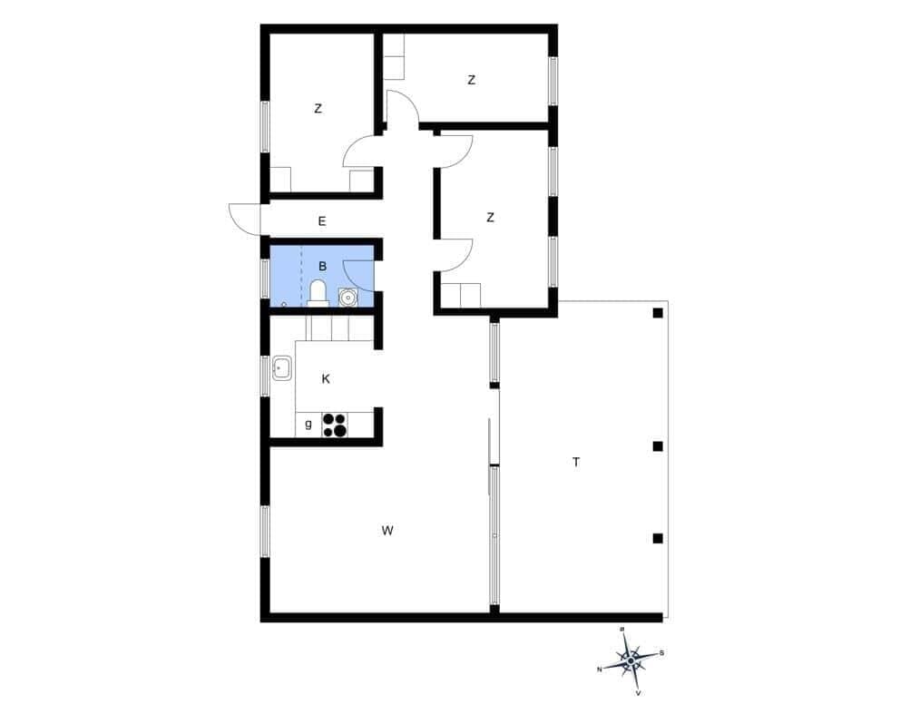 Indretning 1-15 Sommerhus 3020, Rusen 18, DK - 4780 Stege