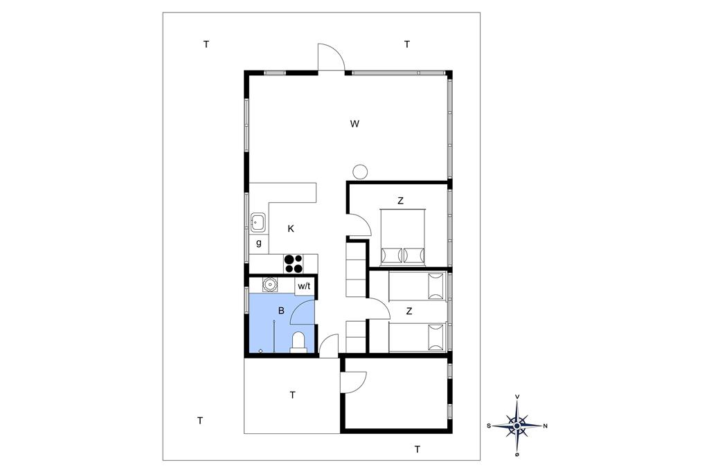 Indretning 1-148 Sommerhus TV1390, Andersvej 1, DK - 9881 Bindslev