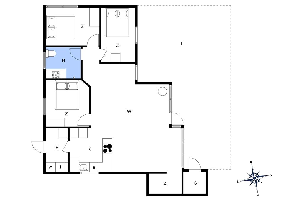 Indretning 1-22 Sommerhus C11180, Kornblomstvænget 16, DK - 6893 Hemmet