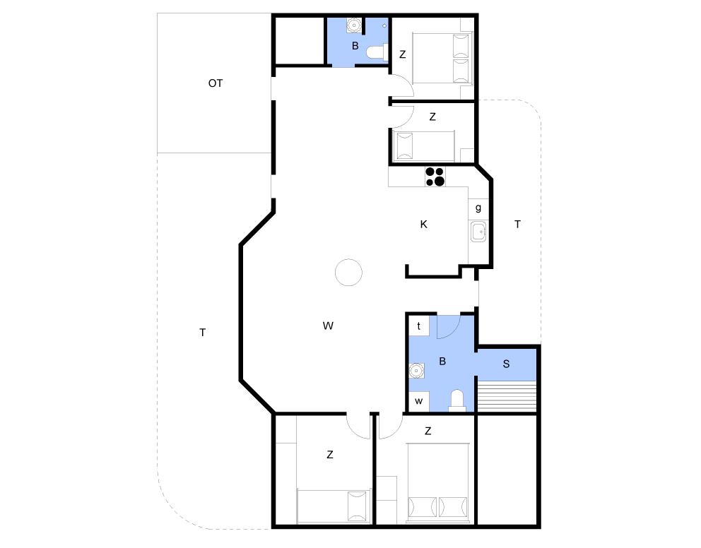 Indretning 1-14 Sommerhus 1138, Minthøjvej 4, DK - 9492 Blokhus
