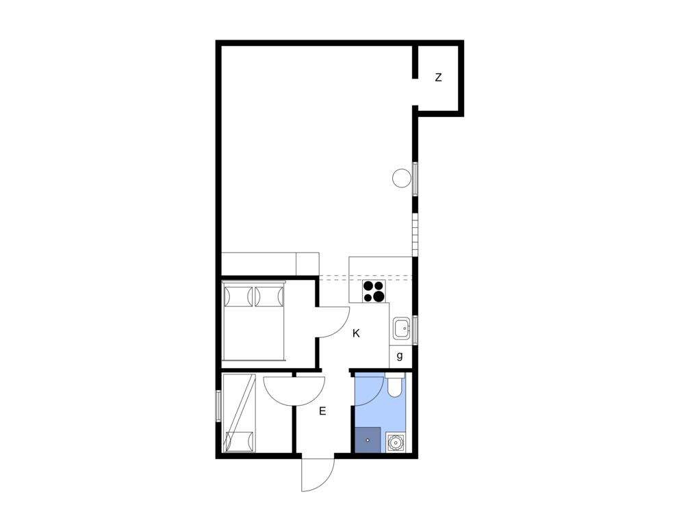 Innenausstattung 1-15 Ferienhaus 1324, Fællesskov Strandvej 8, DK - 4780 Stege