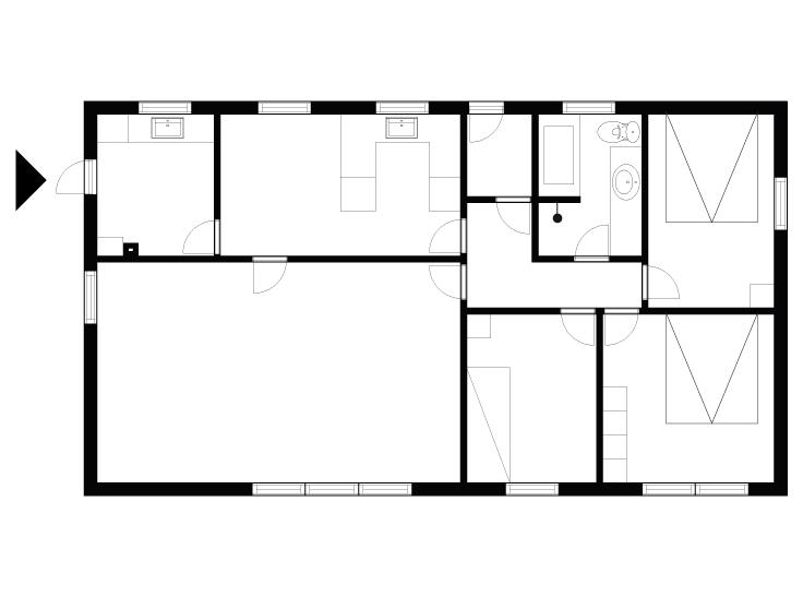 Indretning 1-175 Sommerhus 70287, Tornevej 6, DK - 6990 Ulfborg