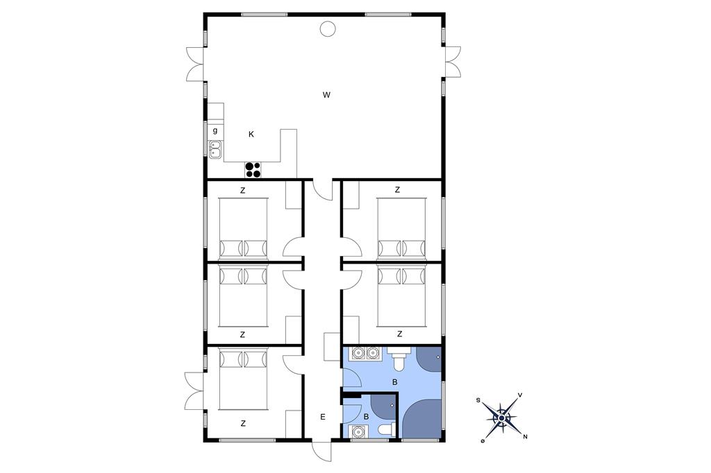Indretning 1-17 Sommerhus 13369, Gudmindrup Strandvej 88, DK - 4573 Højby