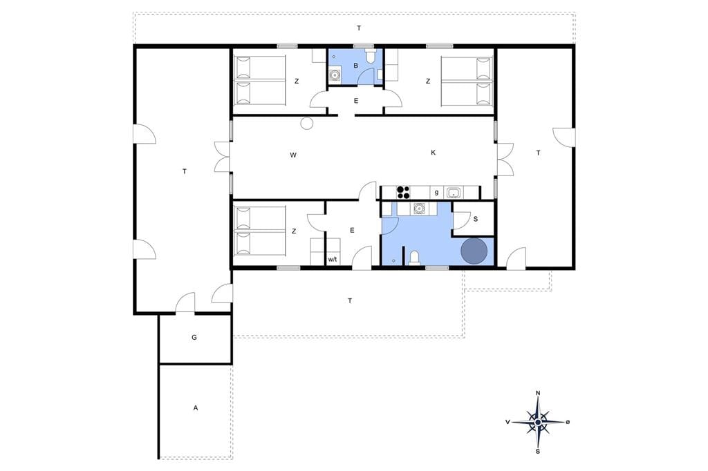 Innenausstattung 1-14 Ferienhaus 540, Trehøje 9, DK - 9493 Saltum