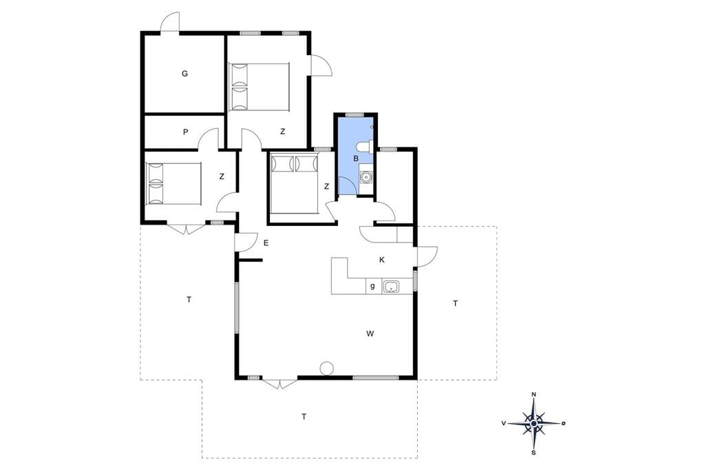 Indretning 1-401 Sommerhus OH161, Ryttermarken 32, DK - 9560 Hadsund
