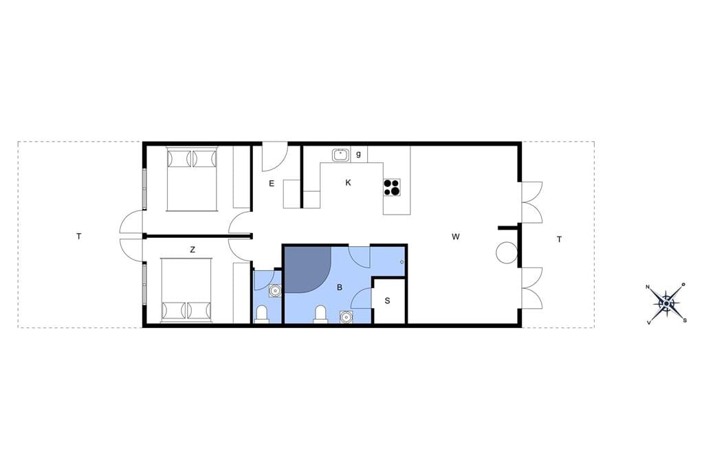 Indretning 1-17 Sommerhus 11200, Havnevej 65 st.th 0, DK - 4500 Nykøbing Sj