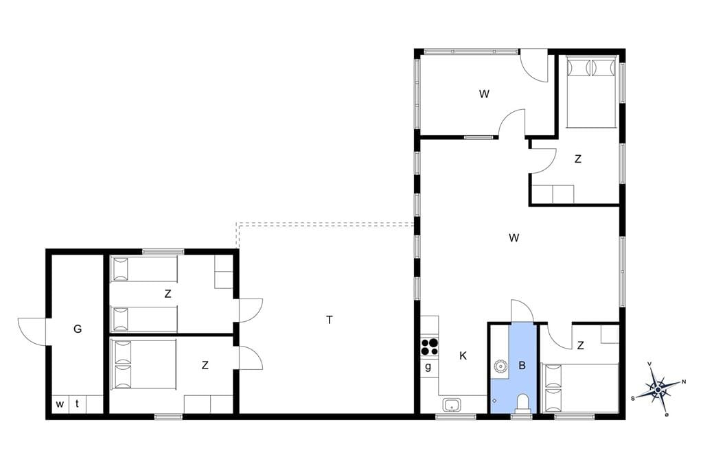 Indretning 1-13 Sommerhus 292, Gunhildsvej 71, DK - 7770 Vestervig