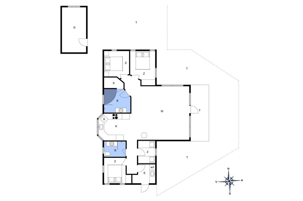 Indretning 1-11 Sommerhus 0275, J Tagholmsvej 3, DK - 6792 Rømø