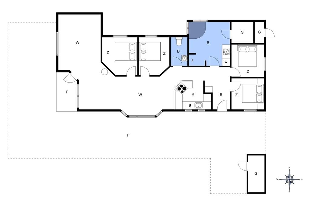 Indretning 1-172 Sommerhus JB146, Blåbærstien 63, DK - 9690 Fjerritslev