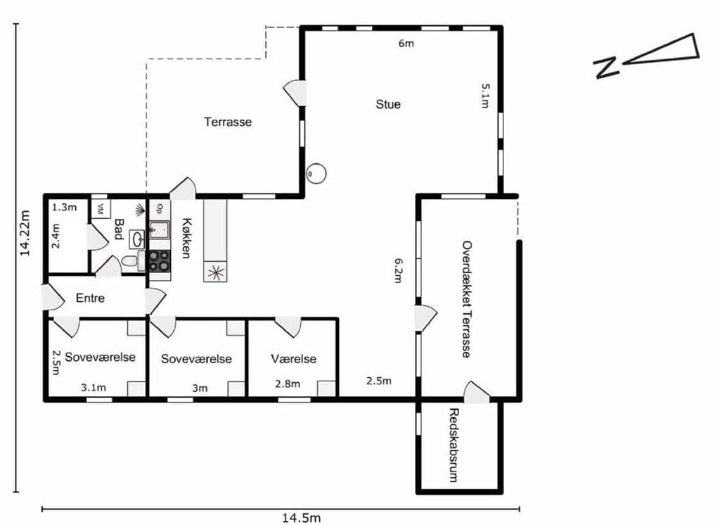 Indretning 1-20 Sommerhus 228, Neerlandiavej 14, DK - 7673 Harboøre