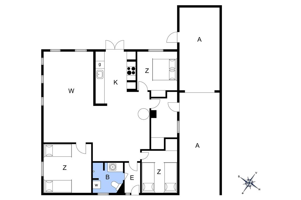 Indretning 1-15 Sommerhus 3036, Bundgarnet 36, DK - 4780 Stege