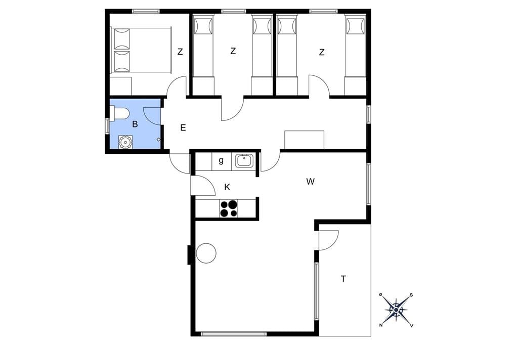 Indretning 1-1336 Sommerhus 1269-N, Lindedalen 13, DK - 3360 Liseleje