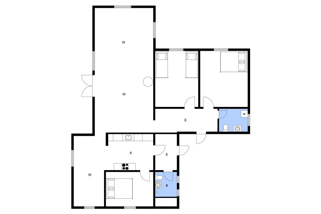 Indretning 1-3 Sommerhus M64126, Solbakken 20, DK - 5400 Bogense