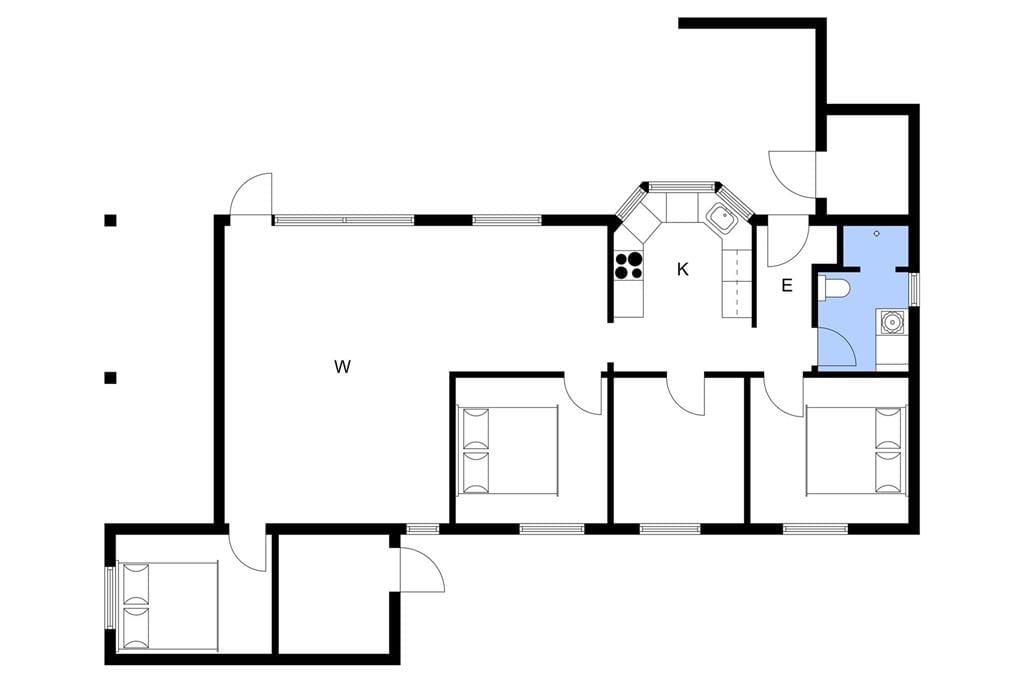 Indretning 1-3 Sommerhus M64589, Birkevej 19, DK - 5450 Otterup