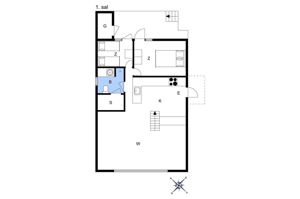 Indretning 1-20 Sommerhus 193, Vejlby Klit 203, DK - 7673 Harboøre
