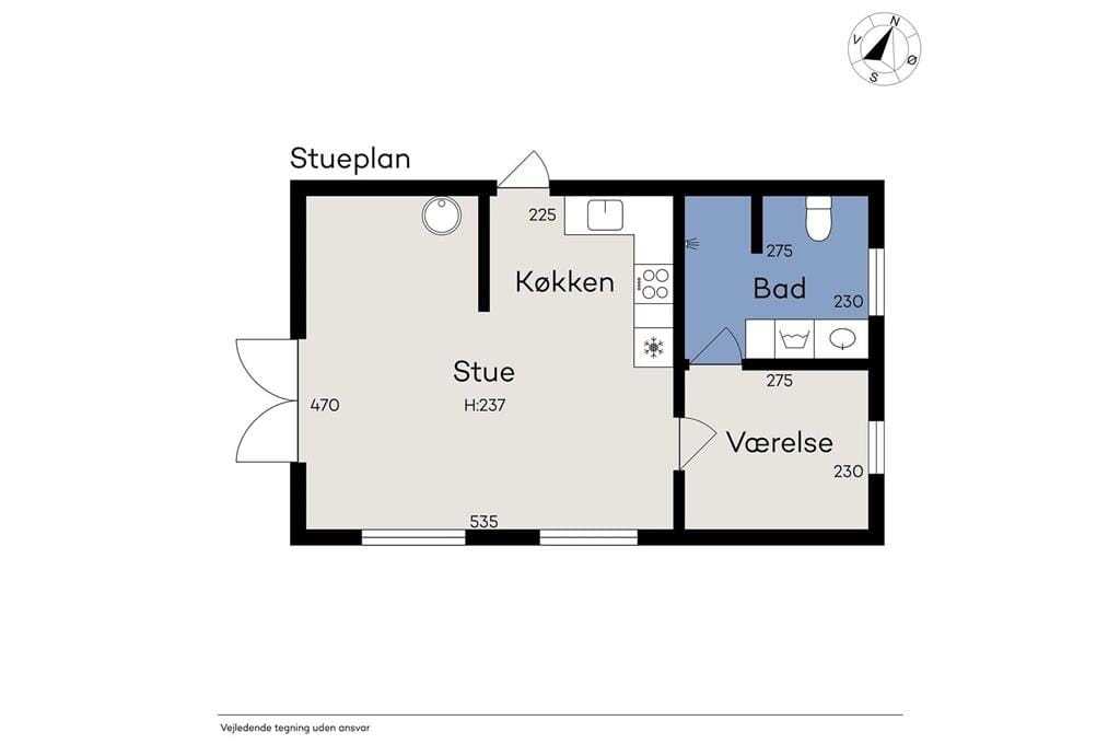 Indretning 1-15 Sommerhus 2033, Telefonstien 33, DK - 4780 Stege
