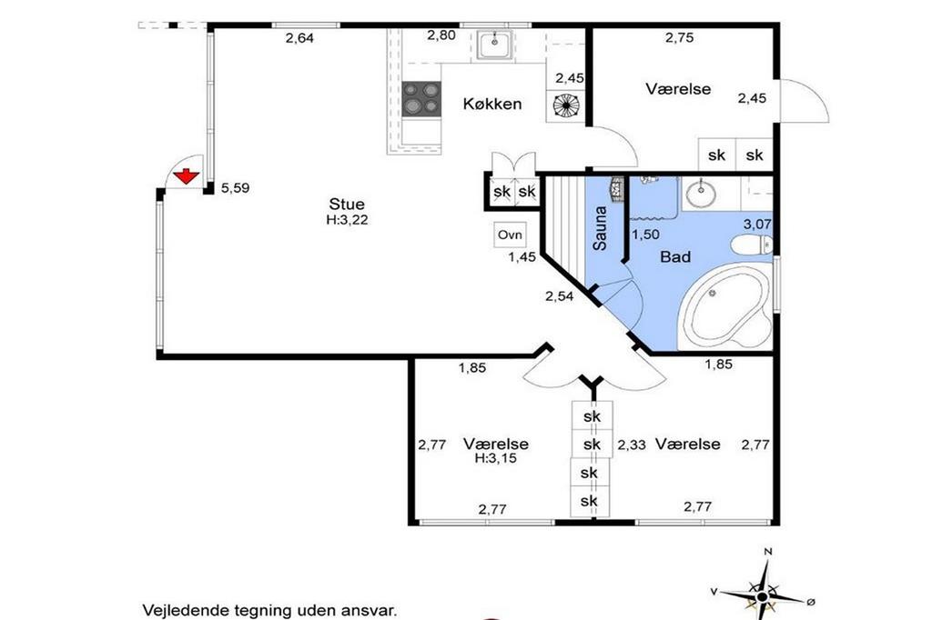 Indretning 1-26 Sommerhus SL117, Egebækvej 6, DK - 4200 Slagelse