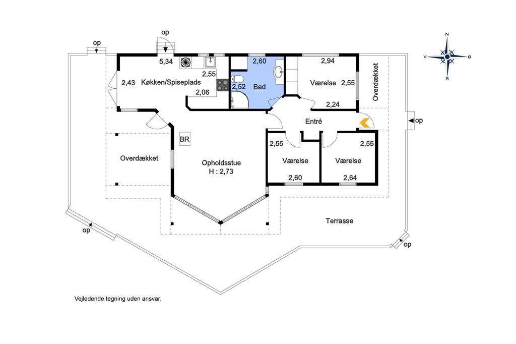 Indretning 1-19 Sommerhus 30729, Alrøvej 203, DK - 8300 Odder
