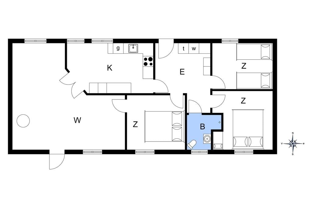Indretning 1-3 Sommerhus F503895, Lille Mommarksvej 43, DK - 6470 Sydals
