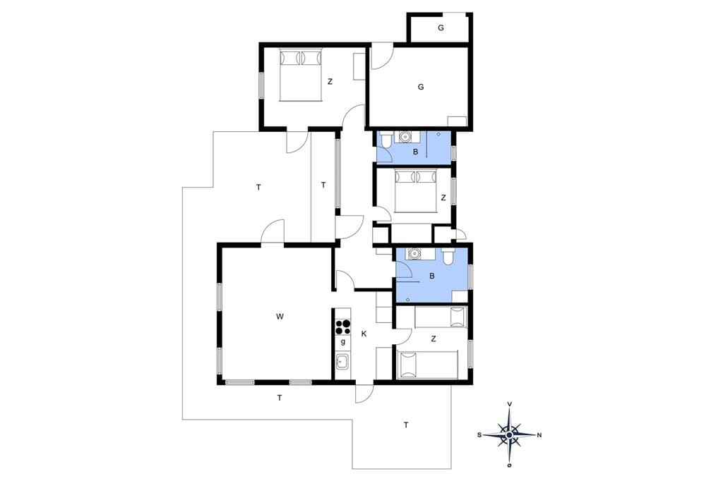 Innredning 1-14 Feirehus 1615, Høngårdsvej 8, DK - 9800 Hjørring