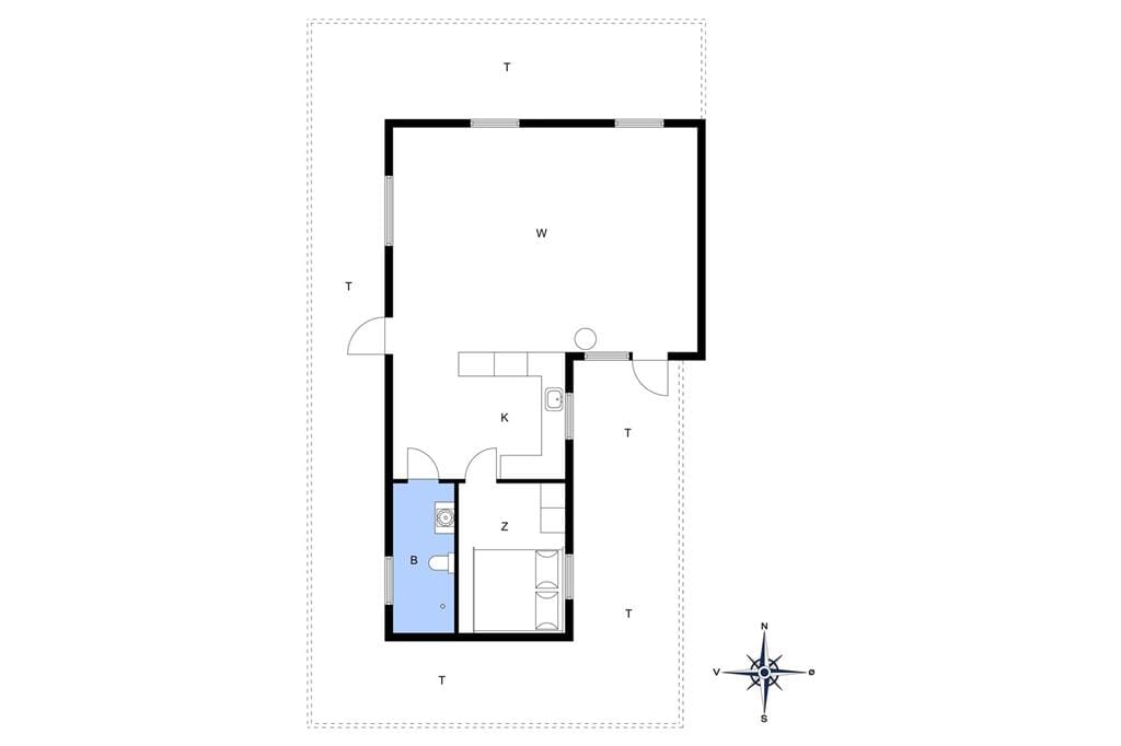 Indretning 1-14 Sommerhus 947, Søren Petersvej 13, DK - 9492 Blokhus