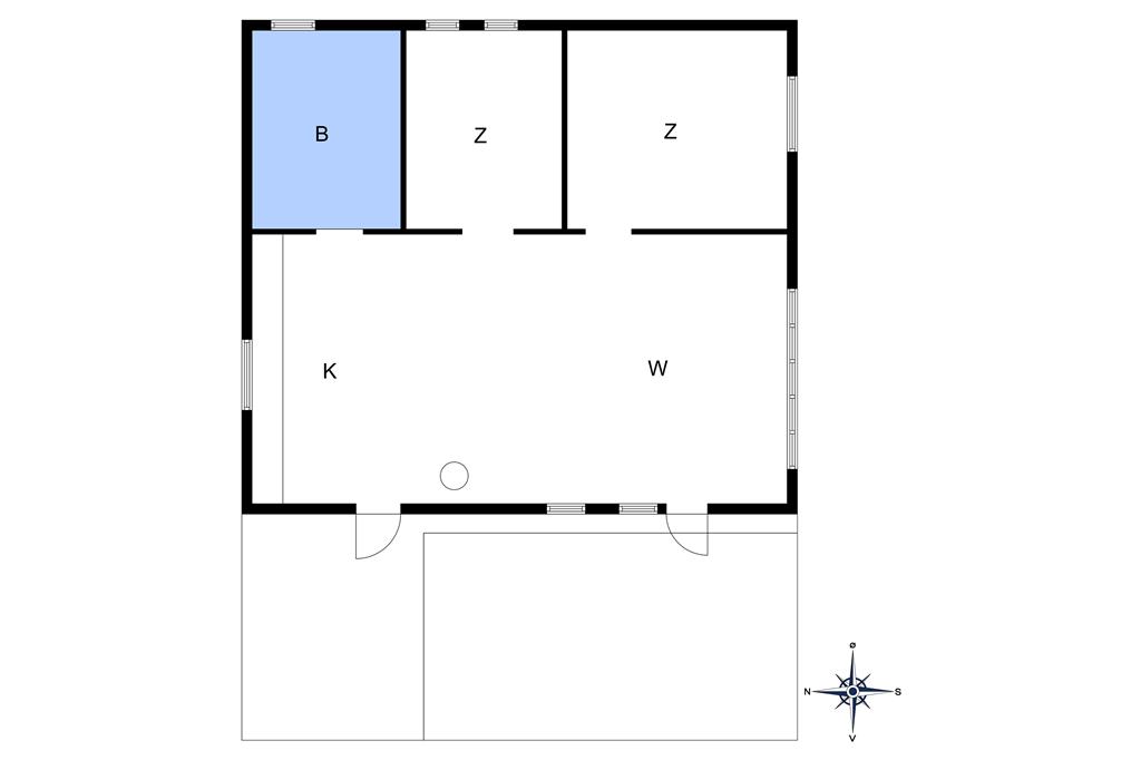Indretning 1-10 Sommerhus 1555, Ædjavejen 14, DK - 3720 Aakirkeby
