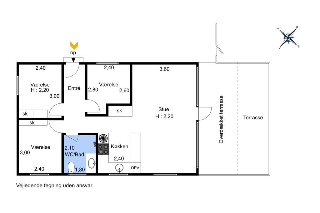 Indretning 1-174 Sommerhus M20001, Urhanevej 1, DK - 4874 Gedser