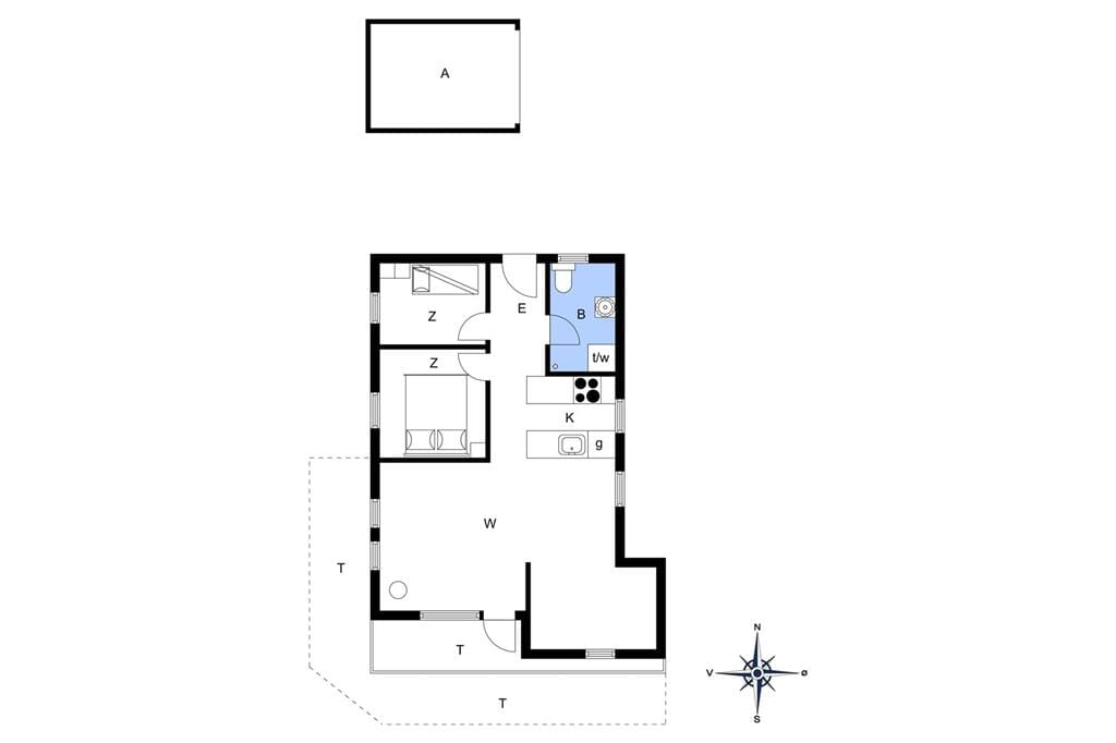 Indretning 1-148 Sommerhus TV1055, Falkevej 8, DK - 9881 Bindslev