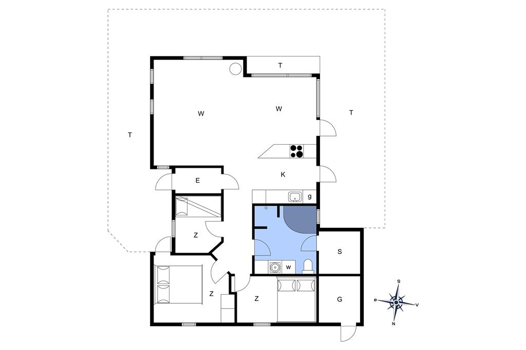 Indretning 1-14 Sommerhus 76101, Klittornvej 9, DK - 9800 Hjørring