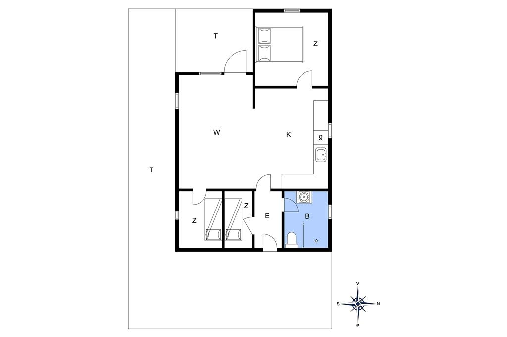 Indretning 1-148 Sommerhus TV1007, Enebærvej 2, DK - 9881 Bindslev