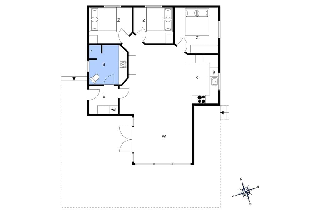 Indretning 1-10 Sommerhus 4741, Boderne 42, DK - 3720 Aakirkeby