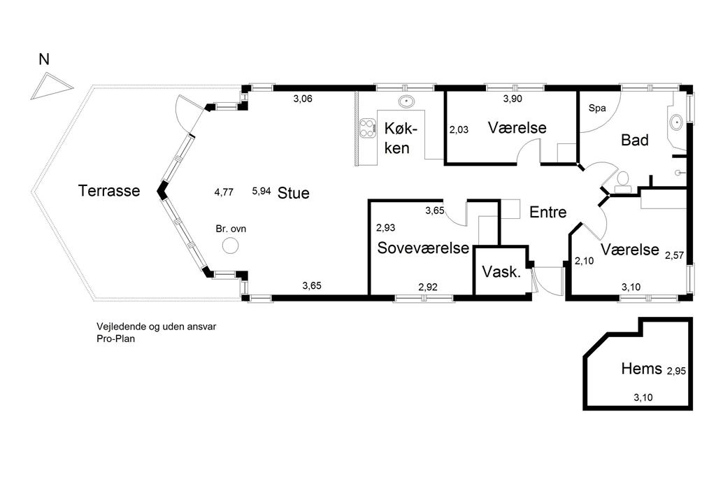 Indretning 1-26 Sommerhus K19020, Stendyssevej 1, DK - 4400 Kalundborg