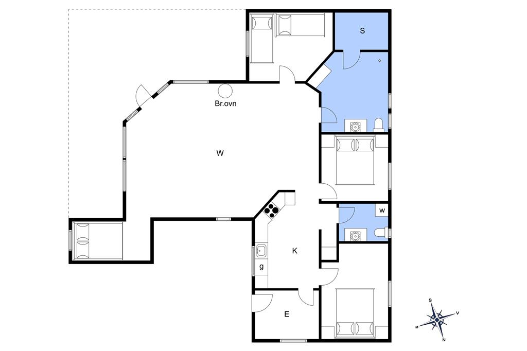 Indretning 1-3 Sommerhus F503520, Trappendalvej 49, DK - 6094 Hejls