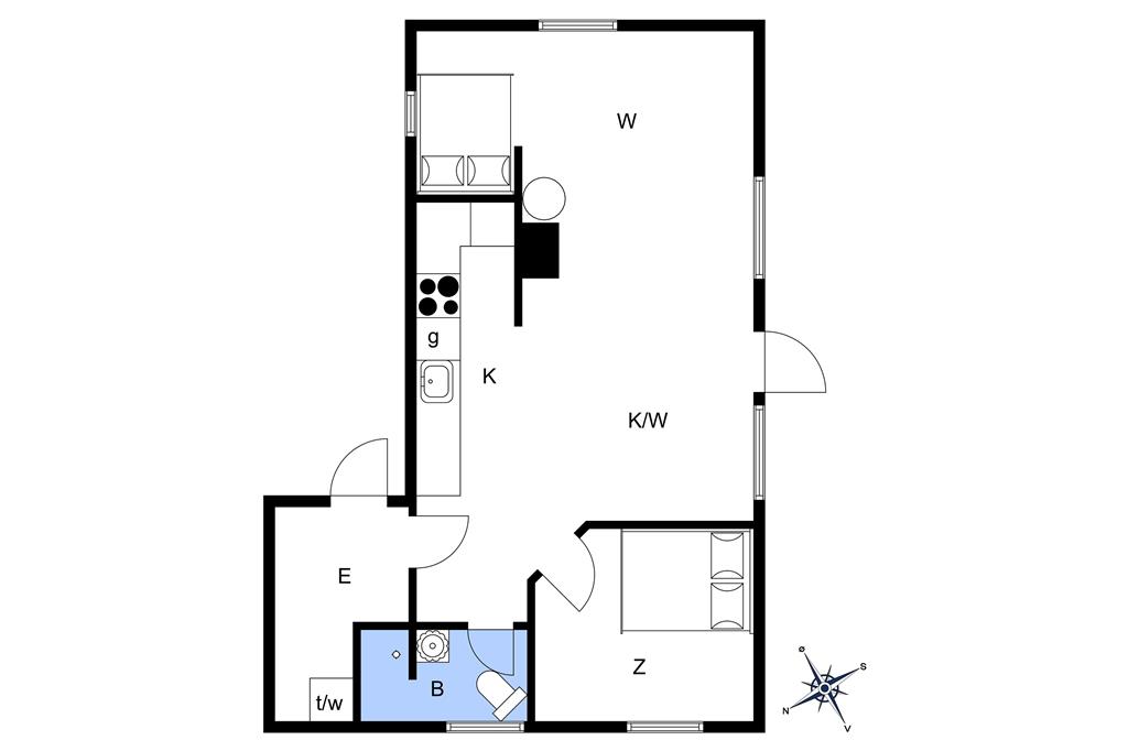 Indretning 1-22 Sommerhus C11201, Rævekrogen 54, DK - 6893 Hemmet
