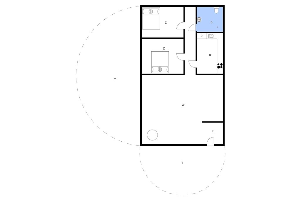 Indretning 1-23 Sommerhus 8457, Uraniavej 6, DK - 8420 Knebel