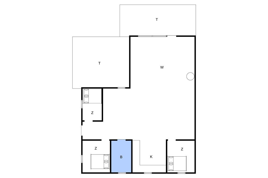 Indretning 1-4 Sommerhus 187, Birkealle 13, DK - 6950 Ringkøbing