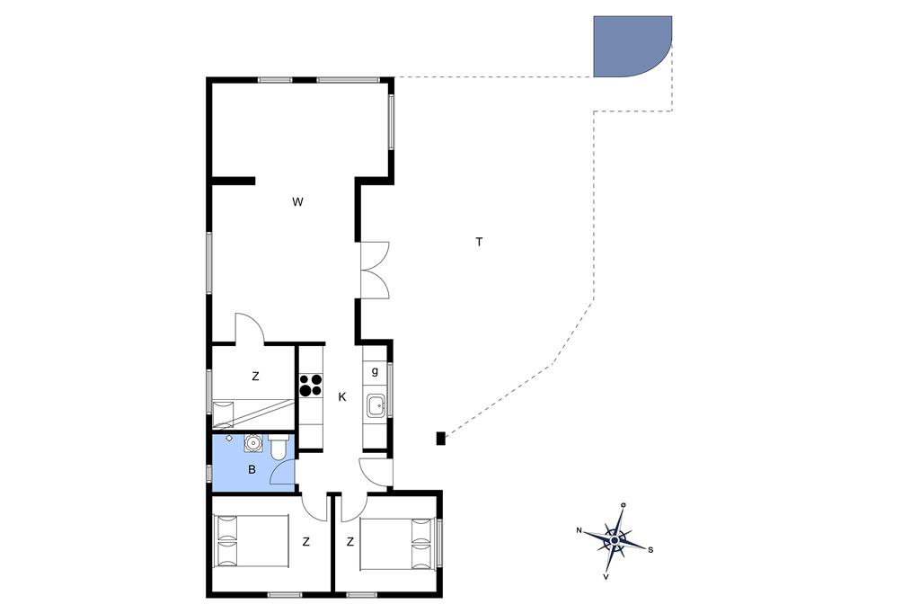 Indretning 1-15 Sommerhus 7301, A. Johnsonsvej 34, DK - 4793 Bogø By