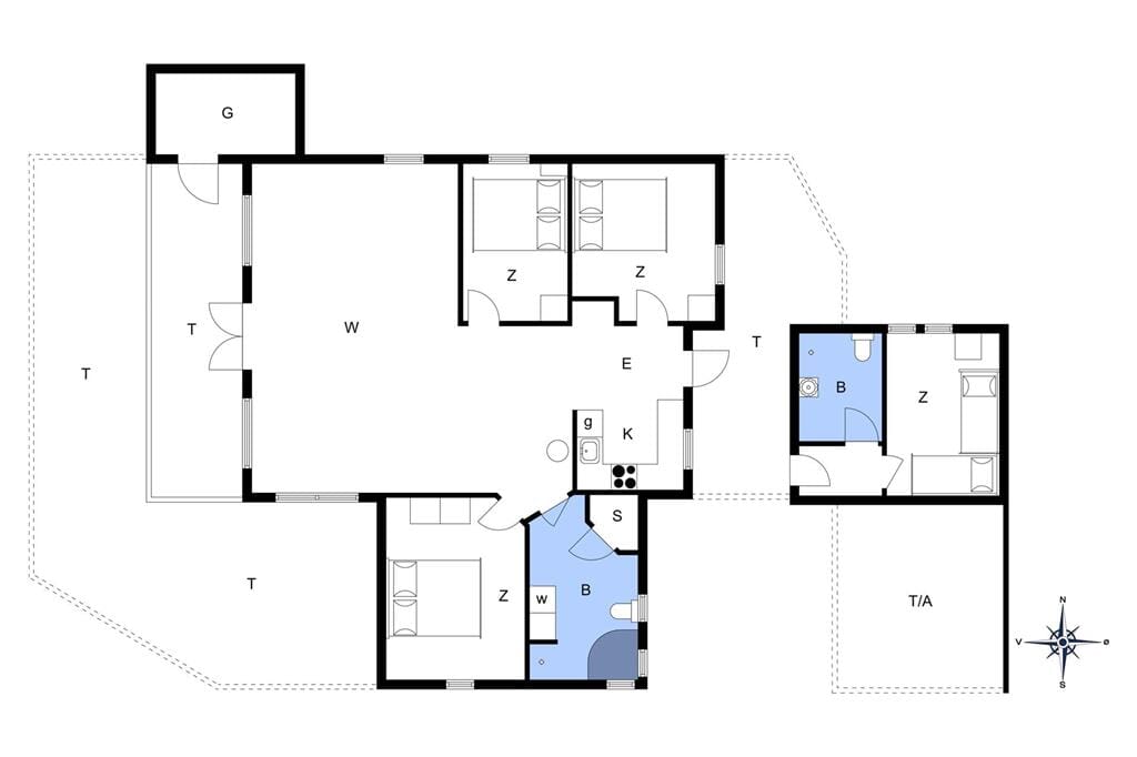 Indretning 1-148 Sommerhus TV1032, Margueritevej 1, DK - 9881 Bindslev