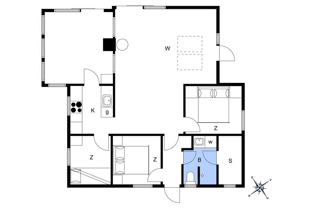 Innenausstattung 1-125 Ferienhaus 2145, Spurvevej 3, DK - 6854 Henne