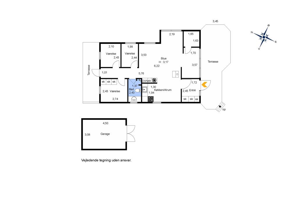 Indretning 1-19 Sommerhus 40333, Vigen 6, DK - 7130 Juelsminde