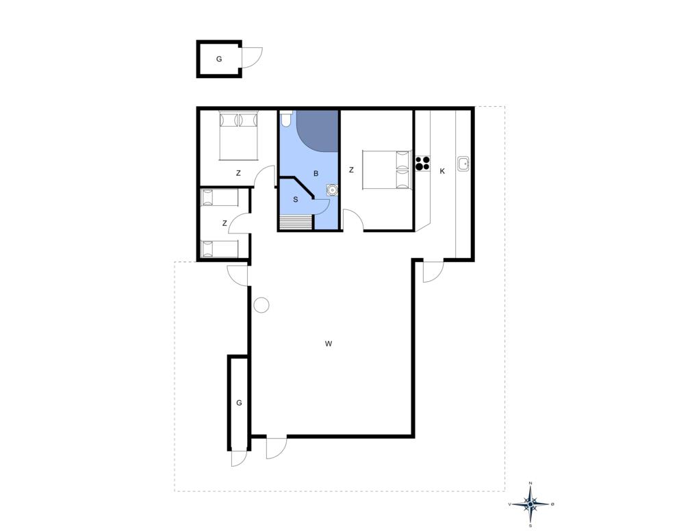 Indretning 1-20 Sommerhus 195, Lucievej 12, DK - 7673 Harboøre