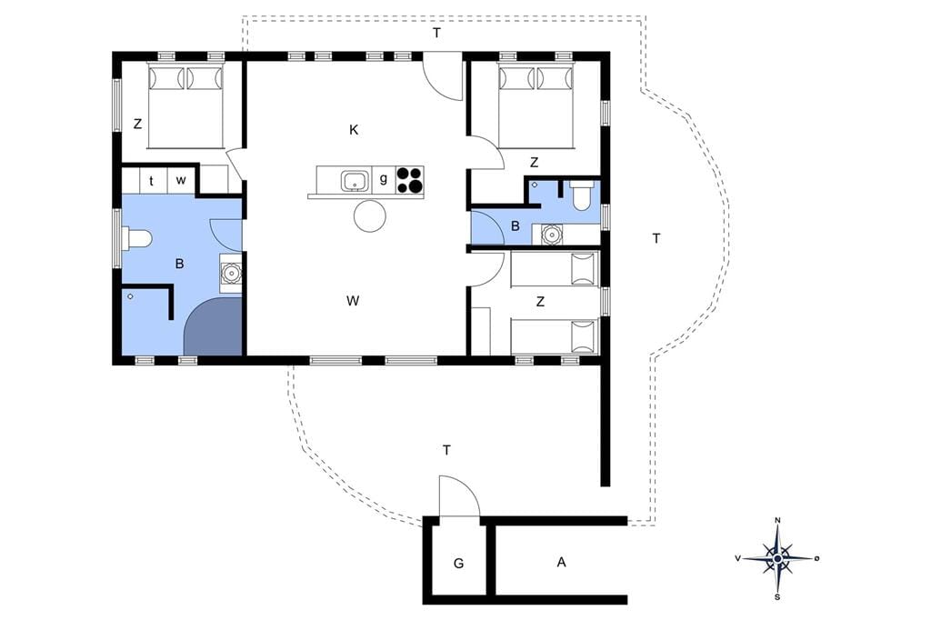 Indretning 1-13 Sommerhus 890, Niels Juels Vej 41, DK - 7752 Snedsted