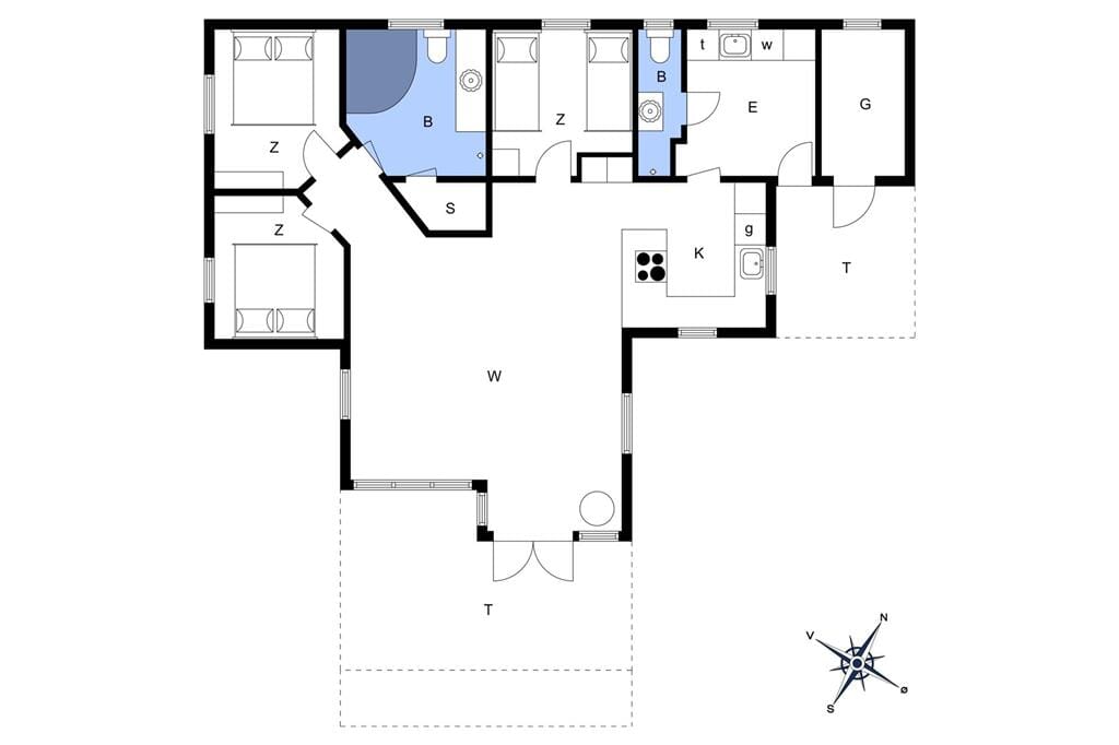 Indretning 1-401 Sommerhus OH228, Rævehøjen 29, DK - 9500 Hobro