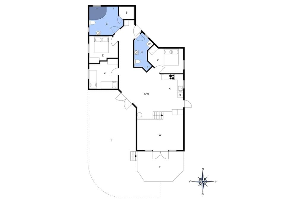 Indretning 1-173 Sommerhus BV104, Kringsvej 2, DK - 6857 Blåvand
