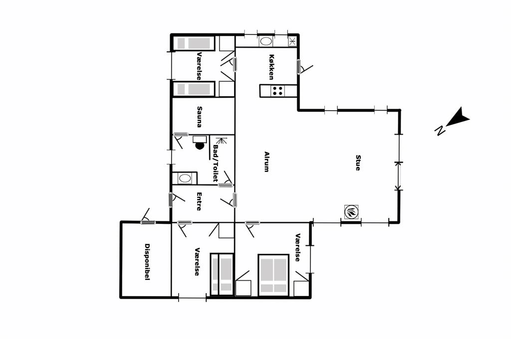 Innenausstattung 1-125 Ferienhaus 2118, Sortebærvej 5, DK - 6854 Henne