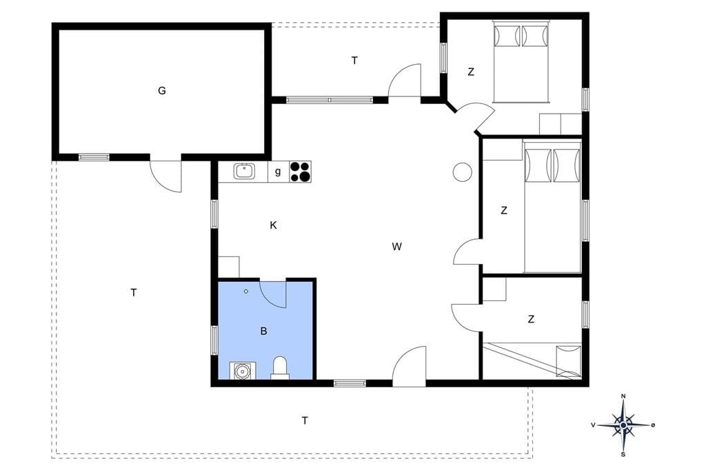 Indretning 1-13 Sommerhus 680, Klitrosevej 27, DK - 7700 Thisted