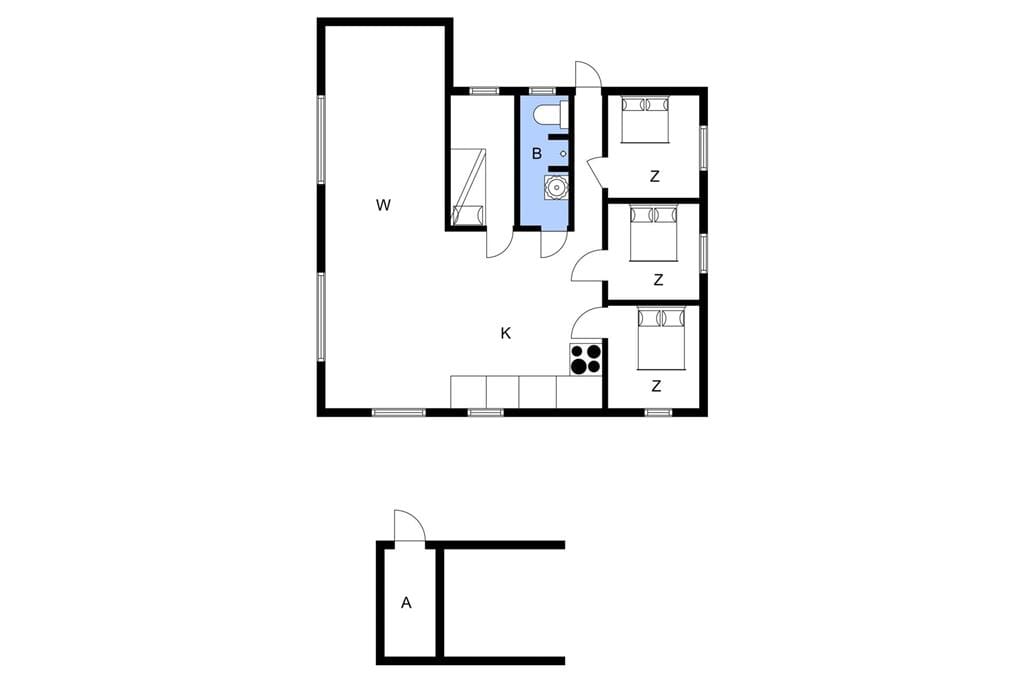 Indretning 1-3 Sommerhus F50419, Æblehaven 7, DK - 6300 Gråsten