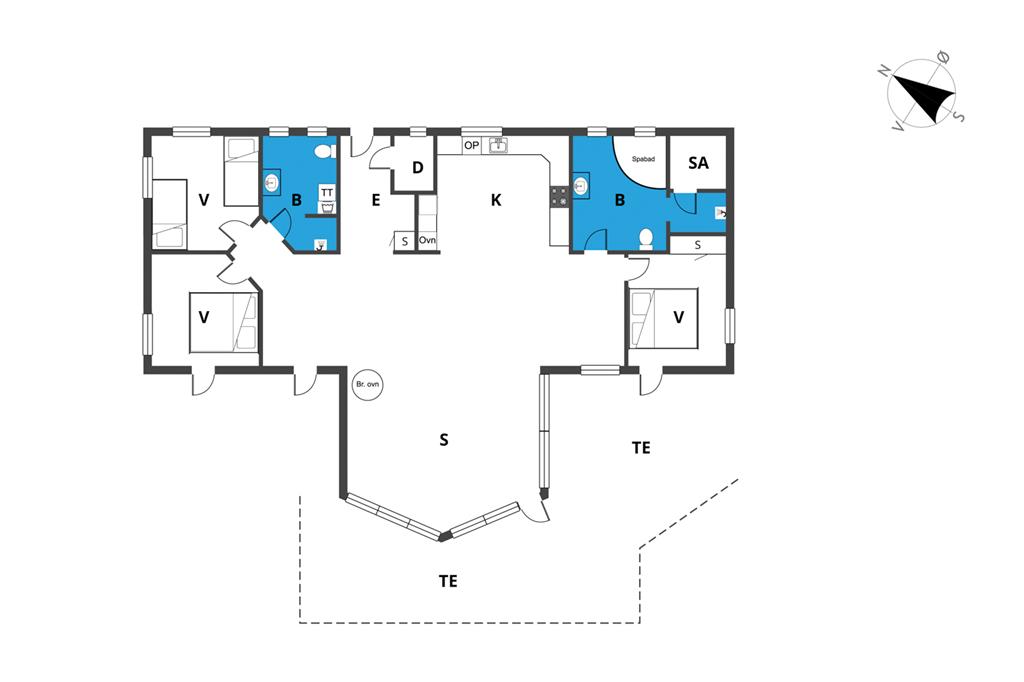 Indretning 1-23 Sommerhus 8468, Bjarkes Grund 17, DK - 8400 Ebeltoft